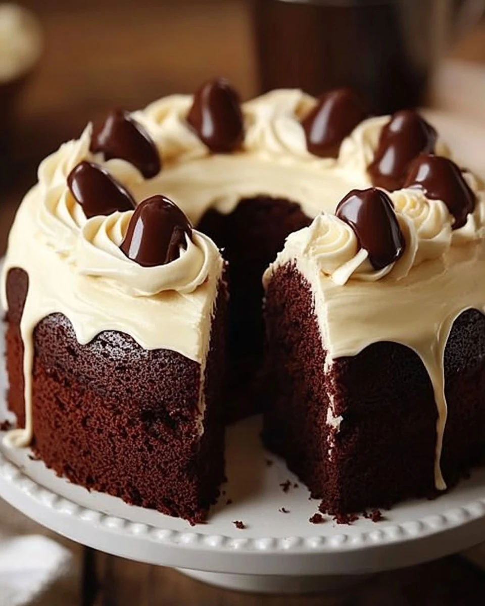 Double Chocolate Cake with Cream Cheese Frosting